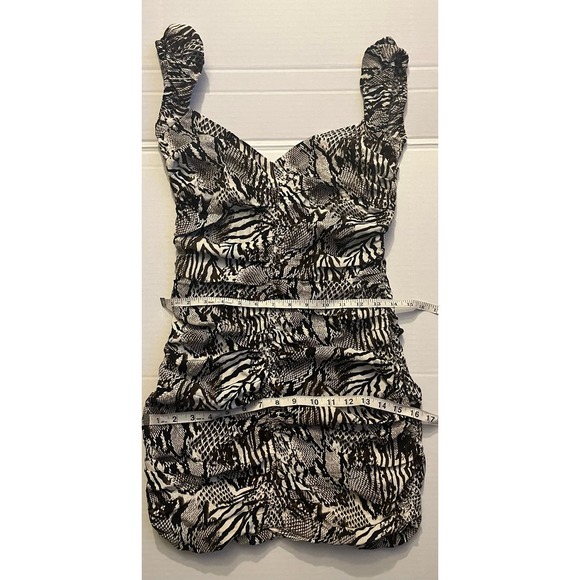Wilfred by Aritzia animal print ruched mini dress size 2 - Picture 10 of 10